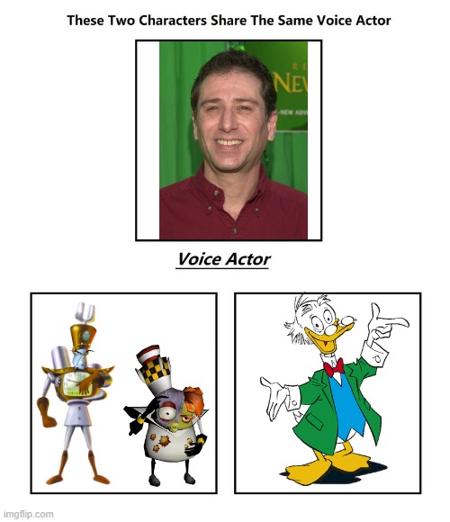 Corey Burton | image tagged in same voice actor,corey burton,ducktales,disney,crash bandicoot,activision | made w/ Imgflip meme maker