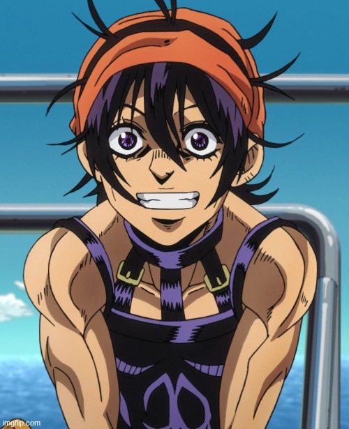 Happy Narancia | image tagged in happy narancia | made w/ Imgflip meme maker