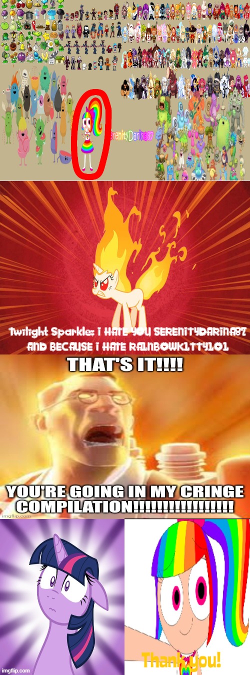 MEDIC SENDS AN OOF THREAT TO TWILIGHT SPARKLE FOR NO REASON.exe | image tagged in shut the freak up,deviantart,ra1nbowk1tty101,team fortress 2,tf2 medic,satire | made w/ Imgflip meme maker