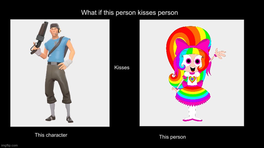What if this person kisses character | image tagged in what if this person kisses character | made w/ Imgflip meme maker