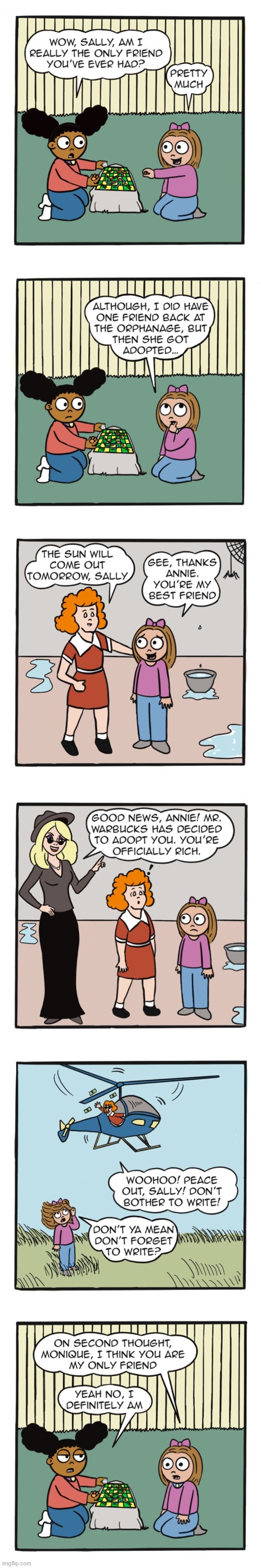 image tagged in humans,sally,monique,friend,annie,jerk | made w/ Imgflip meme maker