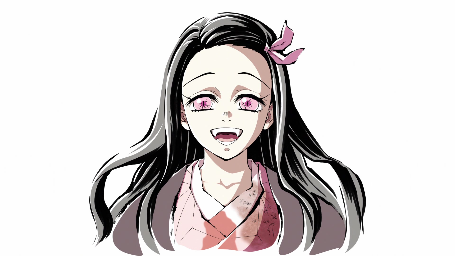 Kamado Nezuko smiles after conquering the sun Blank Meme Template