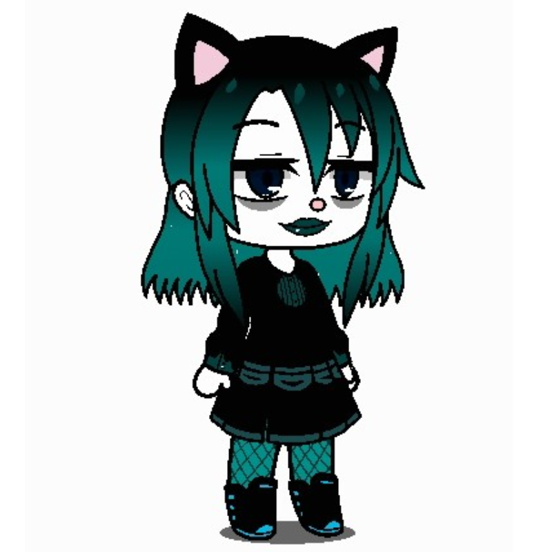 Lucinda The Goth Kitty Cat Blank Meme Template