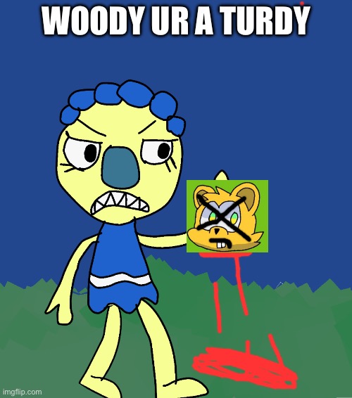 Me Vs Woody | Woody Ur a Turdy | image tagged in imgflip users,oc,anti regretevator,anti niji the flower | made w/ Imgflip meme maker