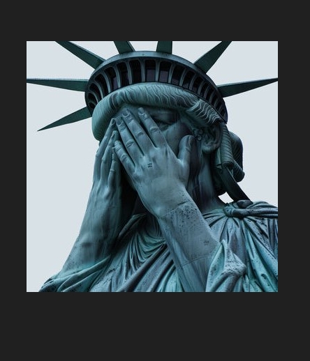 Liberty hides eyes Blank Meme Template