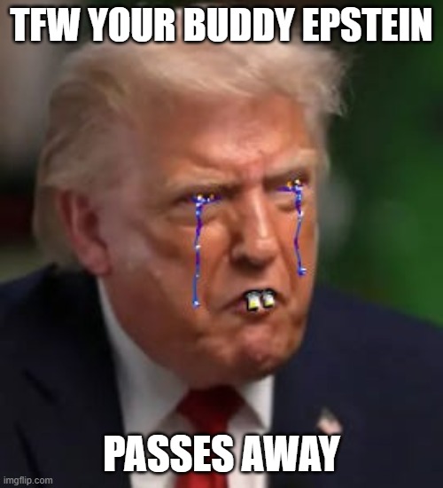 TFW your buddy epstein; passes away | made w/ Imgflip meme maker