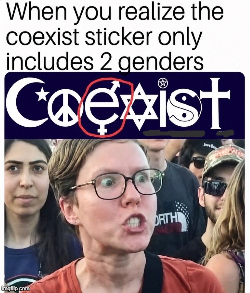 Shocking realization... | image tagged in shocked,shocked face,well nevermind,genders,2 genders | made w/ Imgflip meme maker