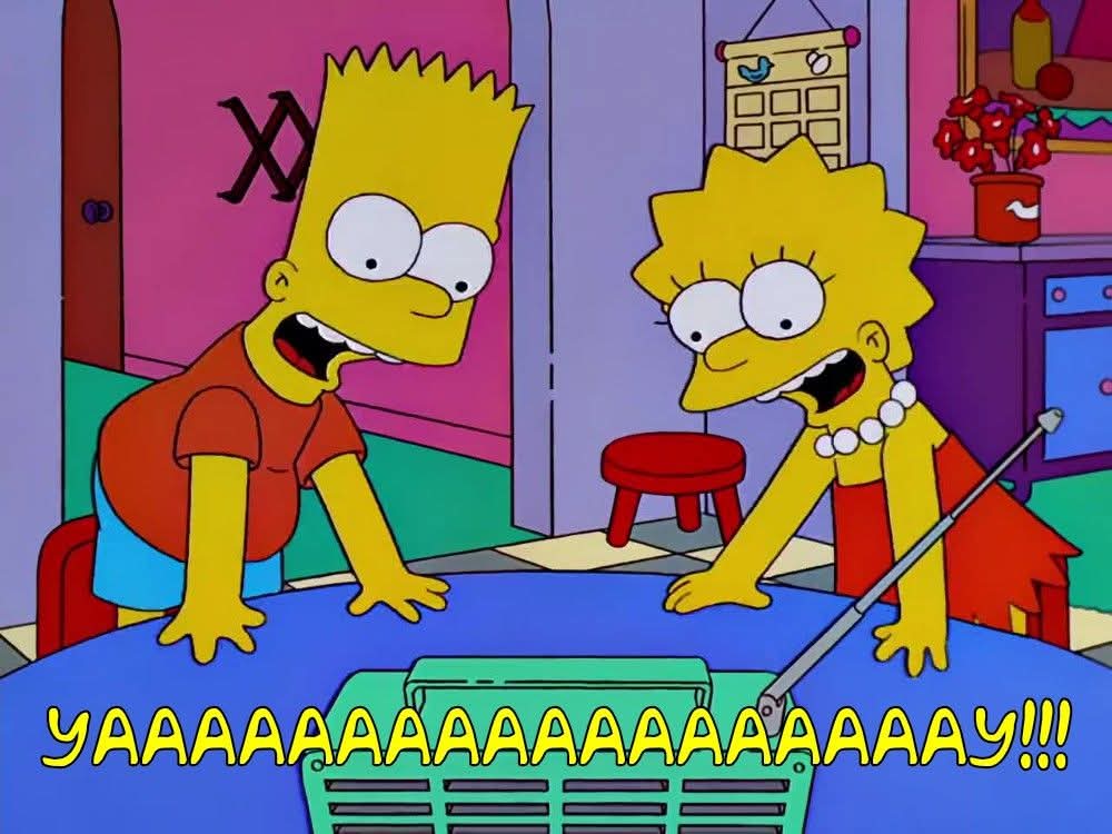 Simpsons radio yay Blank Meme Template