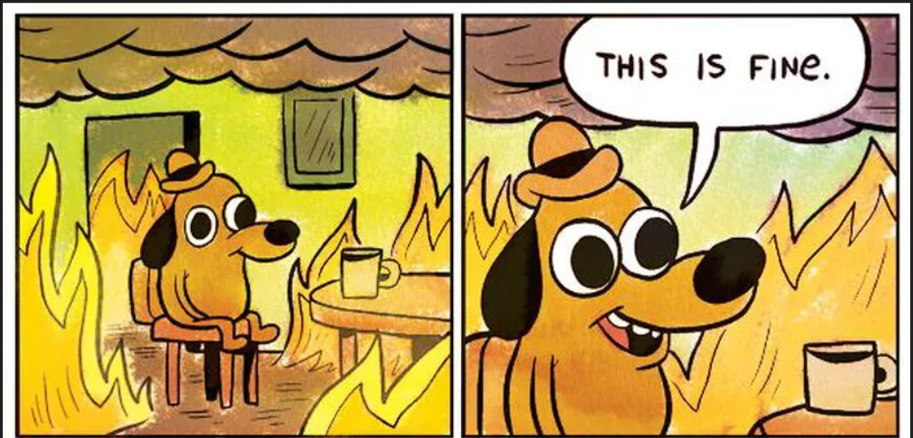 Doguinho This is fine Blank Meme Template