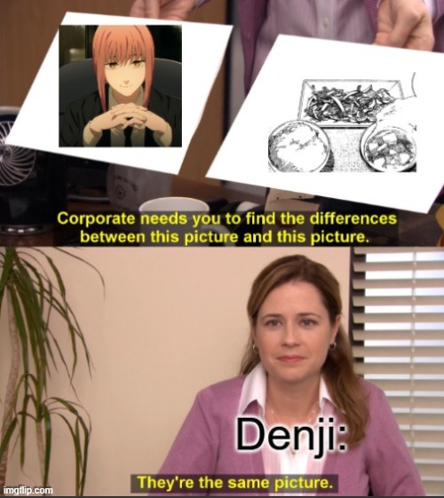 Only real csm fans will get it (no, it doesn't mean Denji wants to "eat" Makima or anything like that.) | made w/ Imgflip meme maker