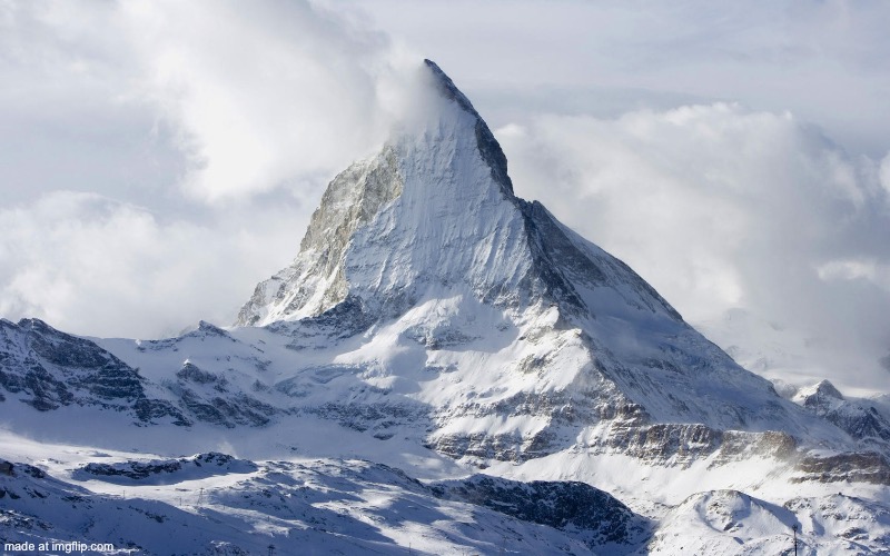 mountain peak snow | image tagged in mountain peak snow | made w/ Imgflip meme maker