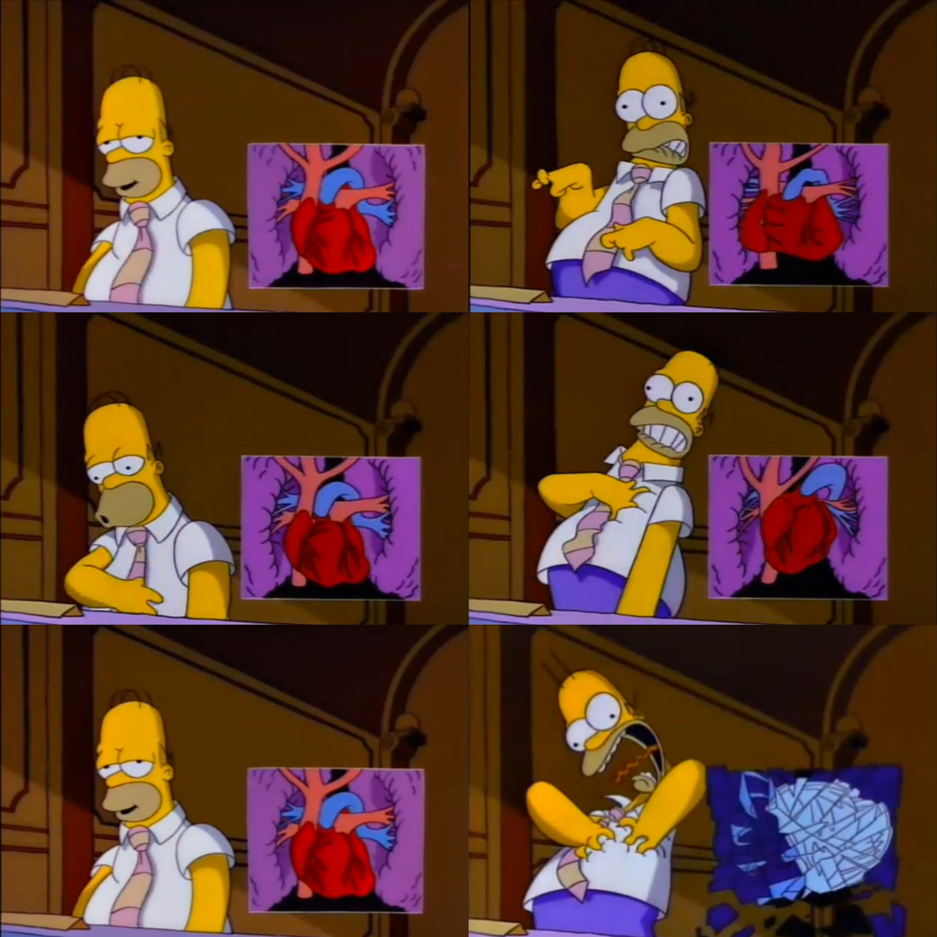 Homero infarto Blank Meme Template