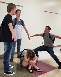 t posing on the bullied child Blank Meme Template