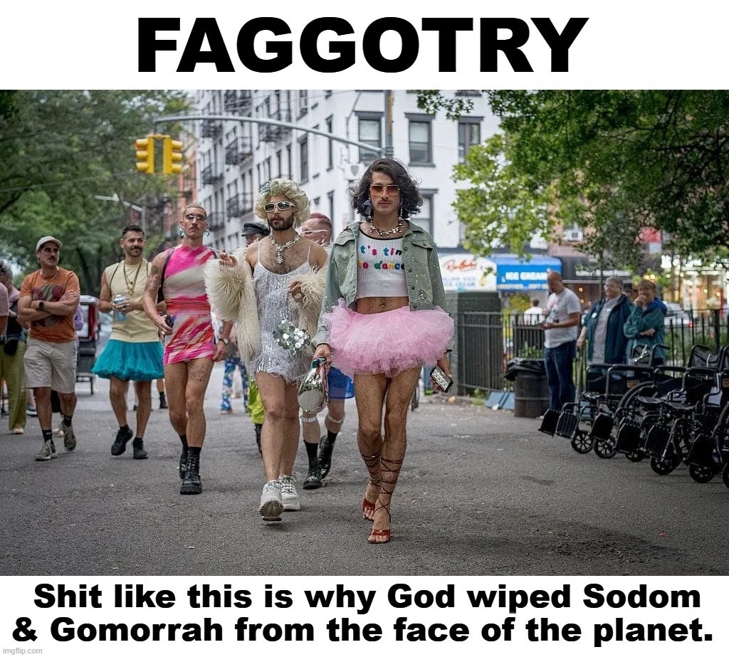 Shit like this is why God wiped Sodom & Gomorrah from the face of the planet. | image tagged in faggotry,ew i stepped in shit,butt sex,oral sex,anal probes,shitpost | made w/ Imgflip meme maker