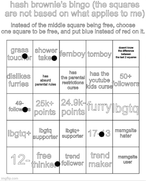 hash brownie's bingo | image tagged in hash brownie's bingo | made w/ Imgflip meme maker