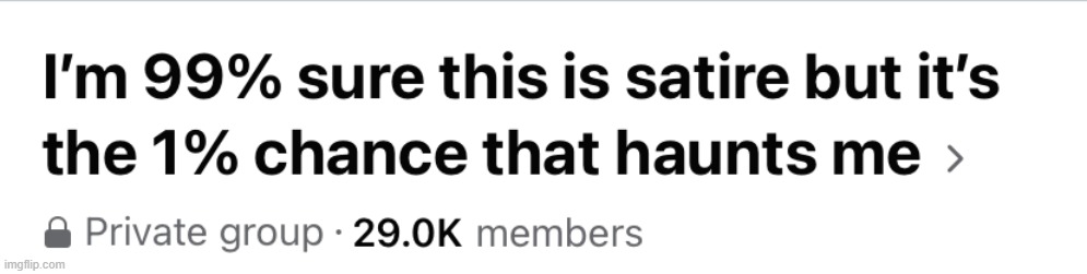 I’m 99% sure this is satire | image tagged in i m 99 sure this is satire | made w/ Imgflip meme maker