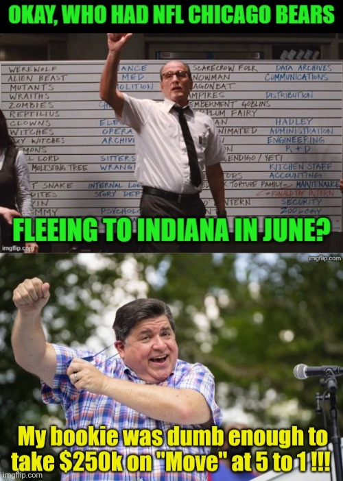 Who bet on? | image tagged in attk4k jpg,fred flintstone,chicago bears | made w/ Imgflip meme maker