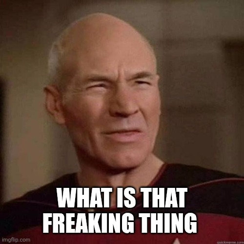 What is that freaking thing | image tagged in dafuq picard | made w/ Imgflip meme maker