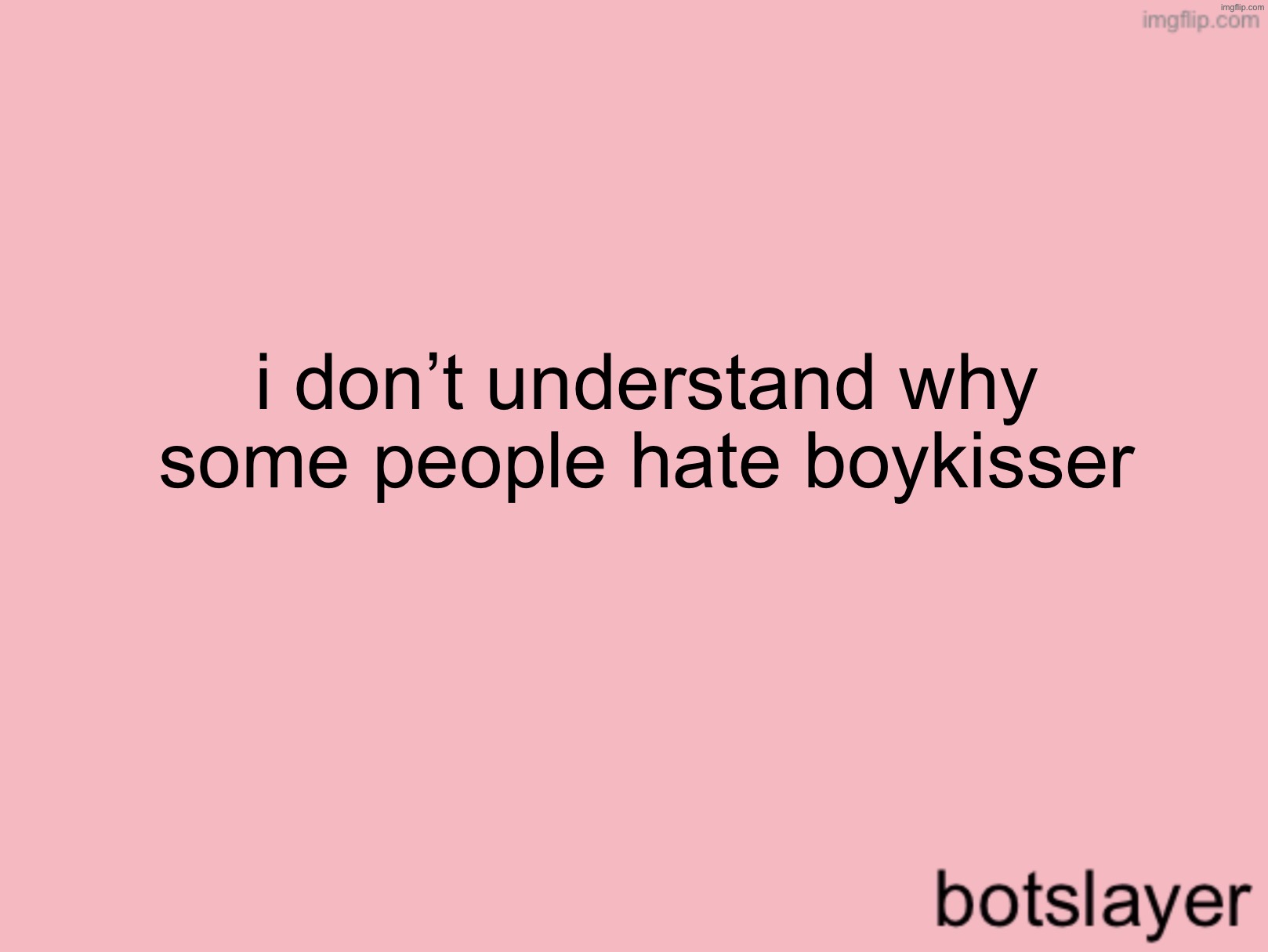 botslayer announcement temp v3 | i don’t understand why some people hate boykisser | image tagged in botslayer announcement temp v3 | made w/ Imgflip meme maker