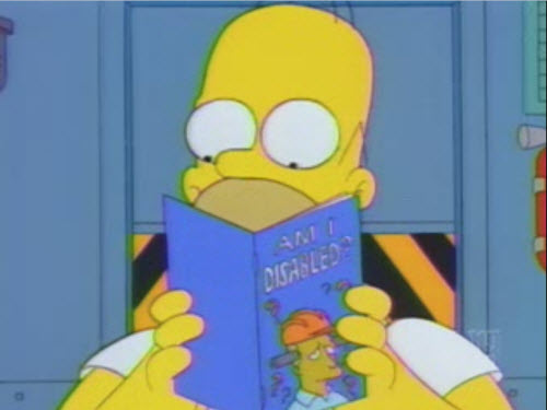 Homer Simpson Am I Disabled Blank Meme Template