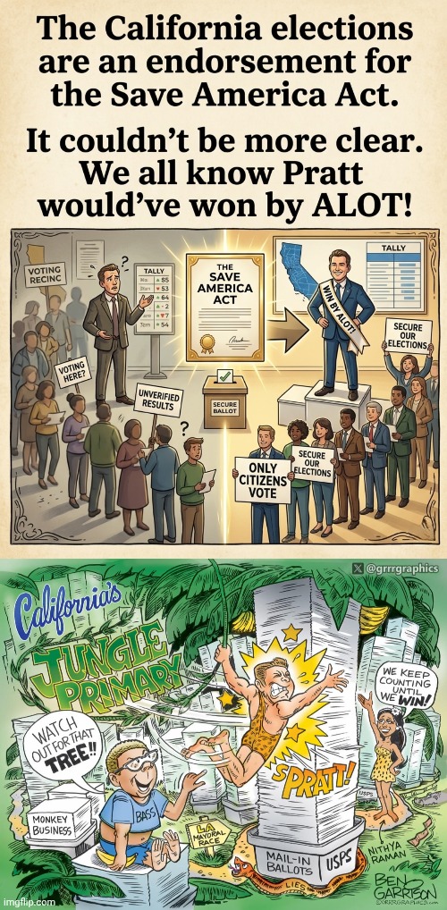 California election cartoon | image tagged in 5cba5eb45b5d4221c0039ce97814b3c3 jpeg,california fires,voter fraud | made w/ Imgflip meme maker