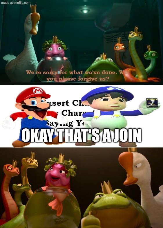 Mario and smg4 Forgive The Animal Council? | Okay that's a join | image tagged in who forgive the animal council,smg4,hoppers,deviantart,pixar,memes | made w/ Imgflip meme maker