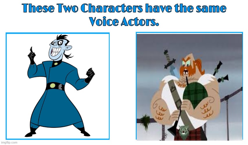 John DiMaggio 3 | image tagged in same voice actor,john dimaggio,samurai jack,kim possible,cartoon network,disney | made w/ Imgflip meme maker