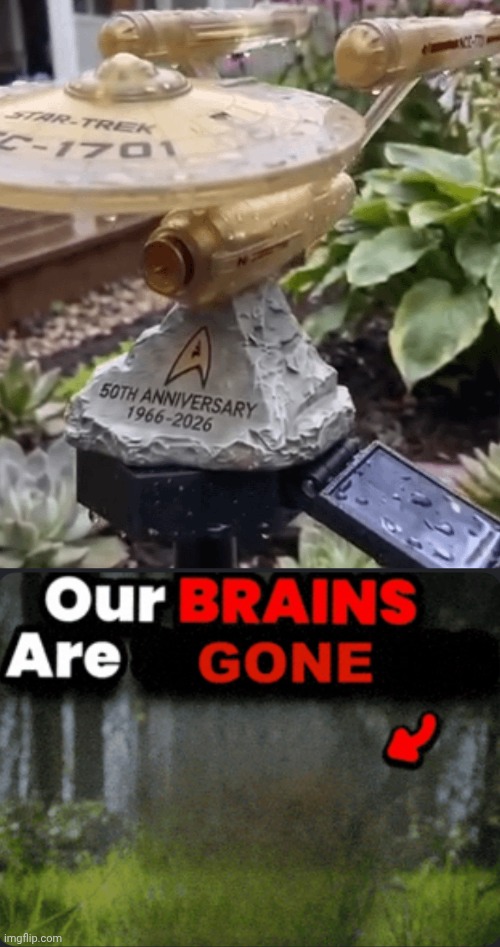 "50th anniversary" | image tagged in our brains are gone,anniversary,memes,you had one job,star trek,math not mathing | made w/ Imgflip meme maker