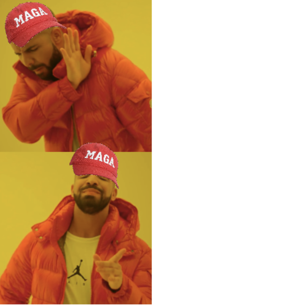 MAGA yes\no Blank Meme Template