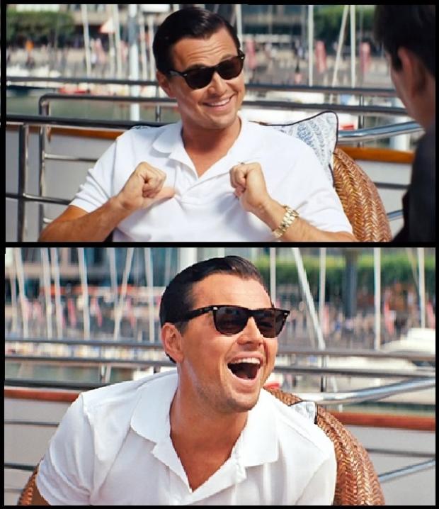 High Quality wolf of wall street Blank Meme Template