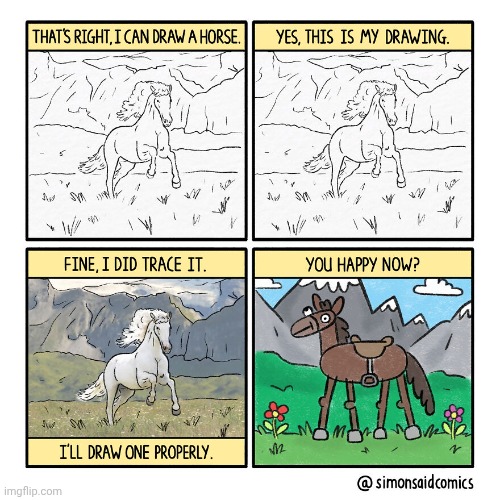 Horse | image tagged in horse,horses,trace,drawing,draw,comics/cartoons | made w/ Imgflip meme maker