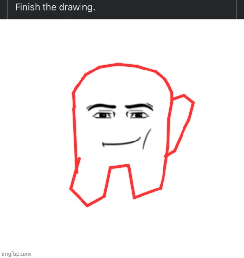 amogus | image tagged in finish the drawing | made w/ Imgflip meme maker