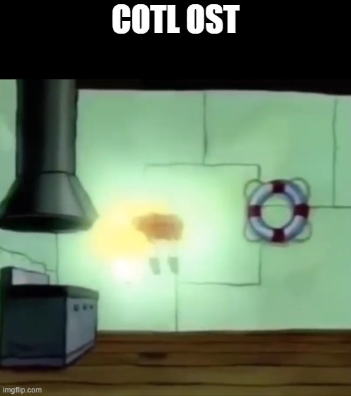 Ascending Spongebob | cotl ost | image tagged in ascending spongebob | made w/ Imgflip meme maker