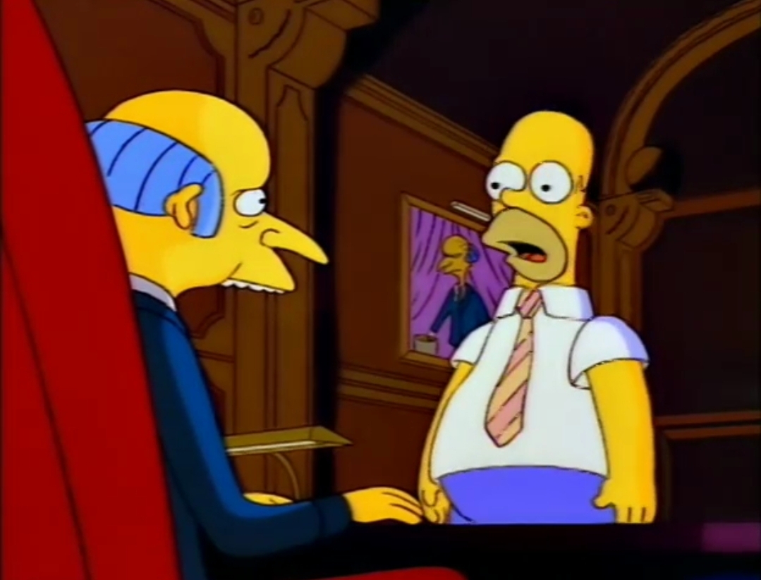 Homer Mr Burns Blank Meme Template
