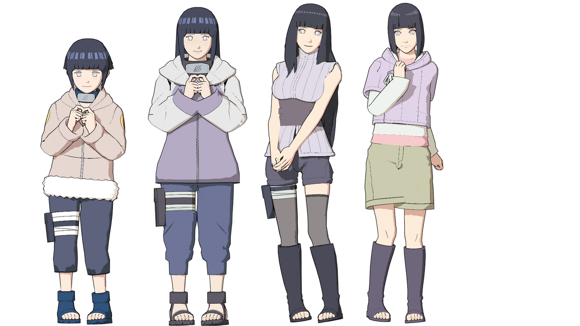 Hinata over the years Blank Meme Template
