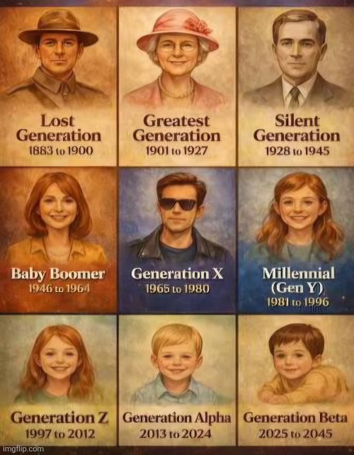 Which Generation are you? | image tagged in generations,birth,year,age,imgflip users | made w/ Imgflip meme maker
