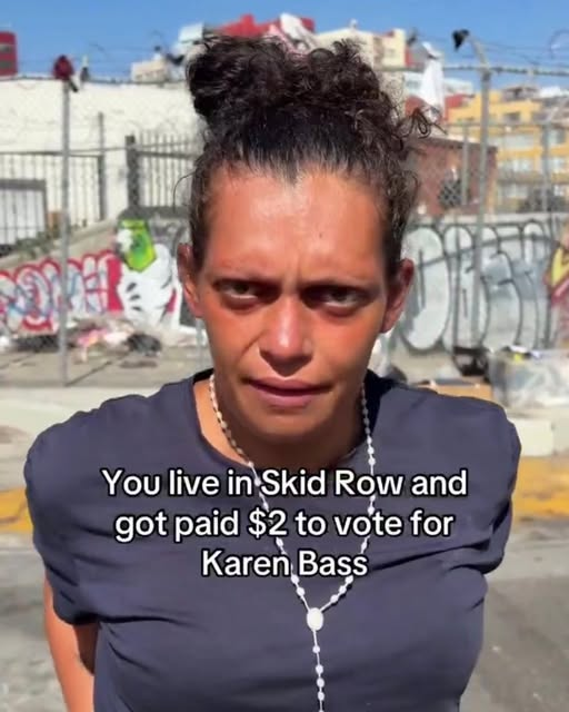 Homeless woman in L.A. paid to vote Blank Meme Template