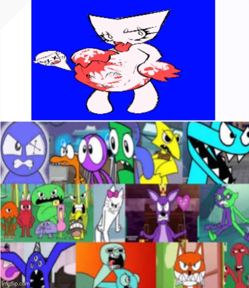 Whole Gang Reacts to Deviantart Cringe | image tagged in anti furry,aicp,anti deviantart cringe,anti vore,rainbow friends | made w/ Imgflip meme maker