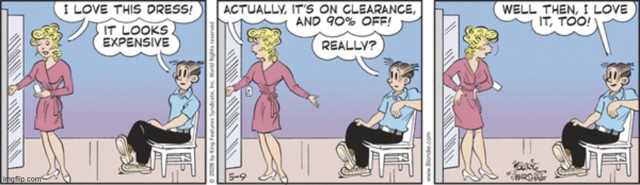 Blondie | image tagged in comics | made w/ Imgflip meme maker