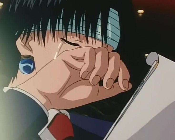 Chrollo crying Blank Meme Template