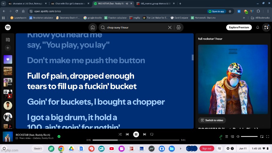 these lyrics are tuff asl | made w/ Imgflip meme maker