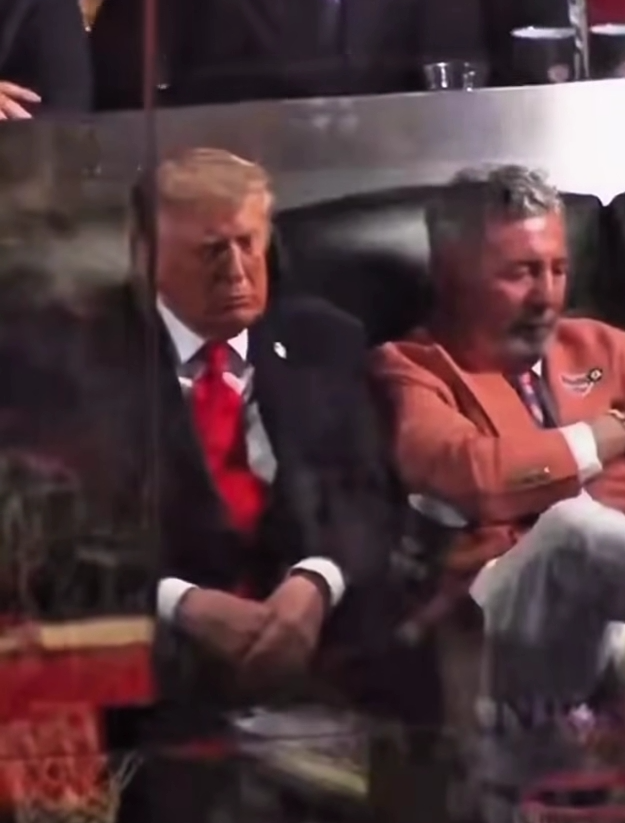 Donald Trump sleeping at the Knicks game Blank Meme Template