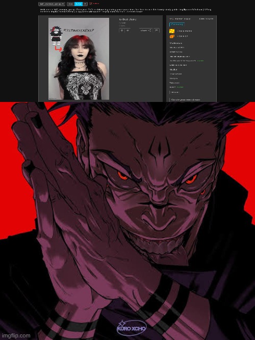finally, ppl are posting some good stuff in this stream... | image tagged in freaky sukuna | made w/ Imgflip meme maker