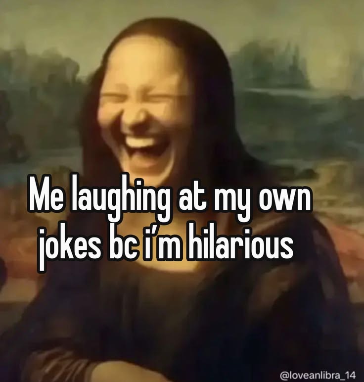 Mona Lisa laughing Blank Meme Template