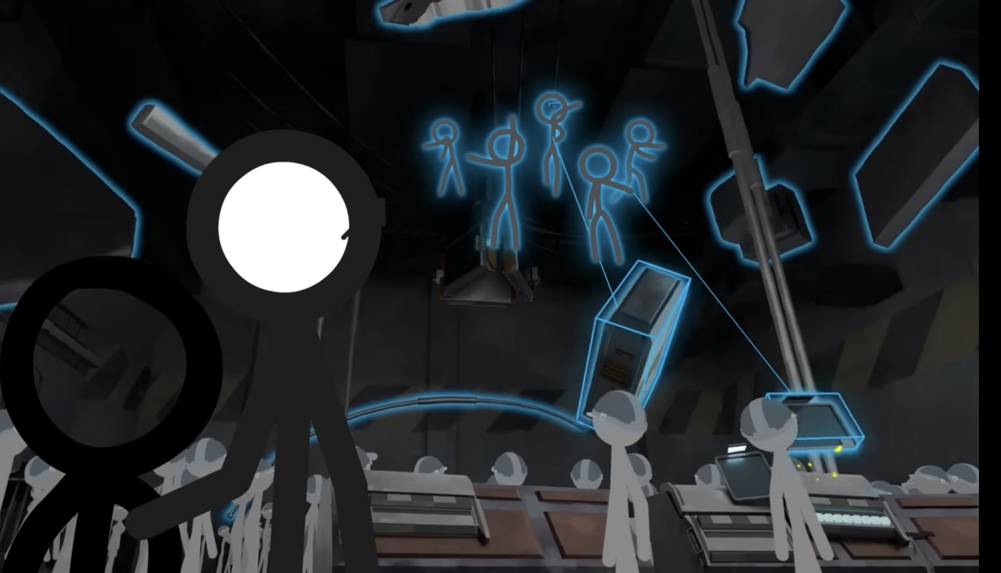 High Quality H4CK3R and his clones building a machine Blank Meme Template