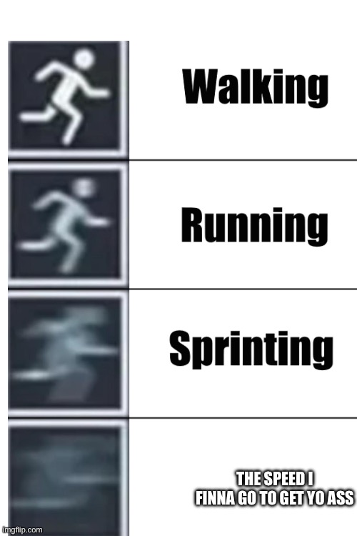 The speed I finna go to get yo ass | made w/ Imgflip meme maker