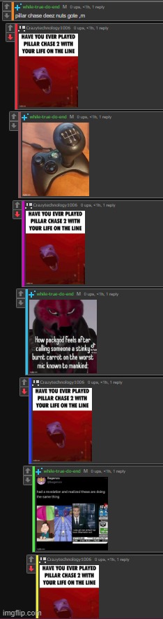 "funniest" pillar chase fan btw | made w/ Imgflip meme maker