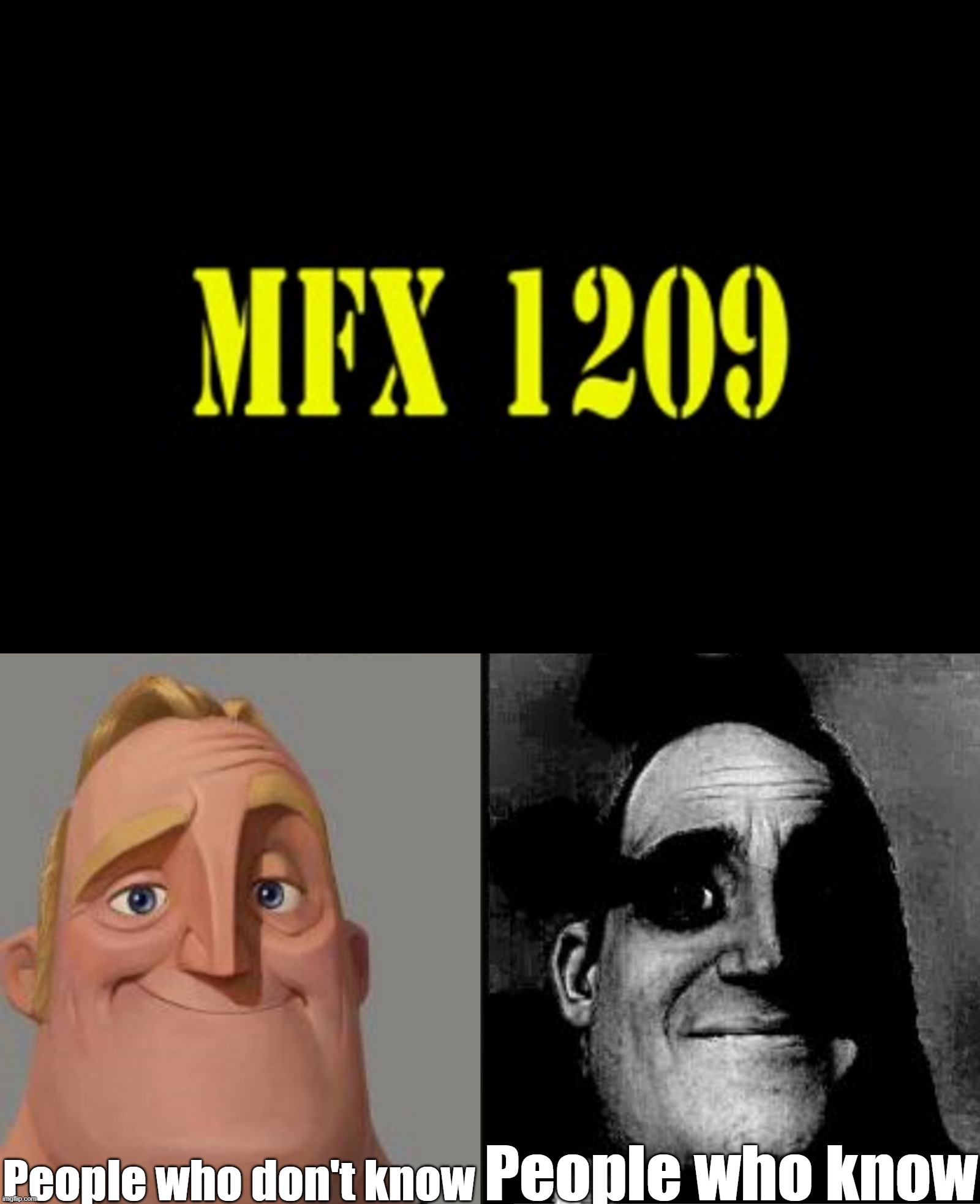 A frame from 2G1C | People who don't know; People who know | image tagged in traumatized mr incredible,memes | made w/ Imgflip meme maker