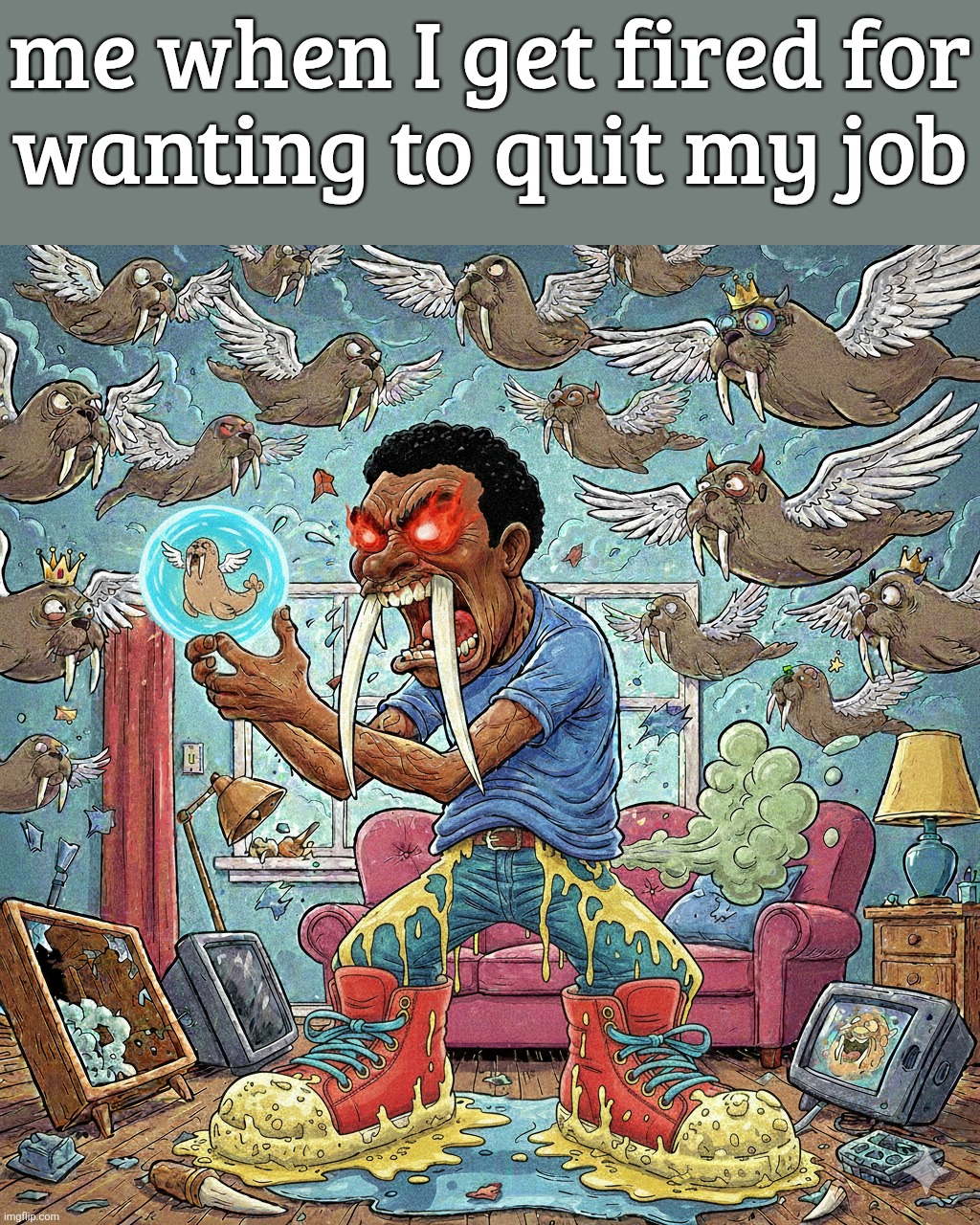 1771927922689.png | me when I get fired for
wanting to quit my job | image tagged in 1771927922689 png | made w/ Imgflip meme maker