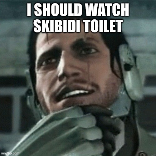 jetstream sam thinking | i should watch skibidi toilet | image tagged in jetstream sam thinking | made w/ Imgflip meme maker